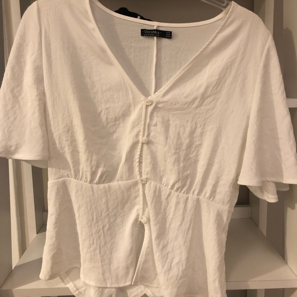 Bershka creme blouse